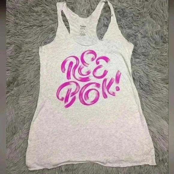 Reebok women's size small light gray workout tank top light weight - Picture 1 of 5